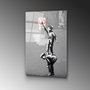 Wallity Cuadro Decorativo de Vidrio Templado Banksy 45 x 65 cm